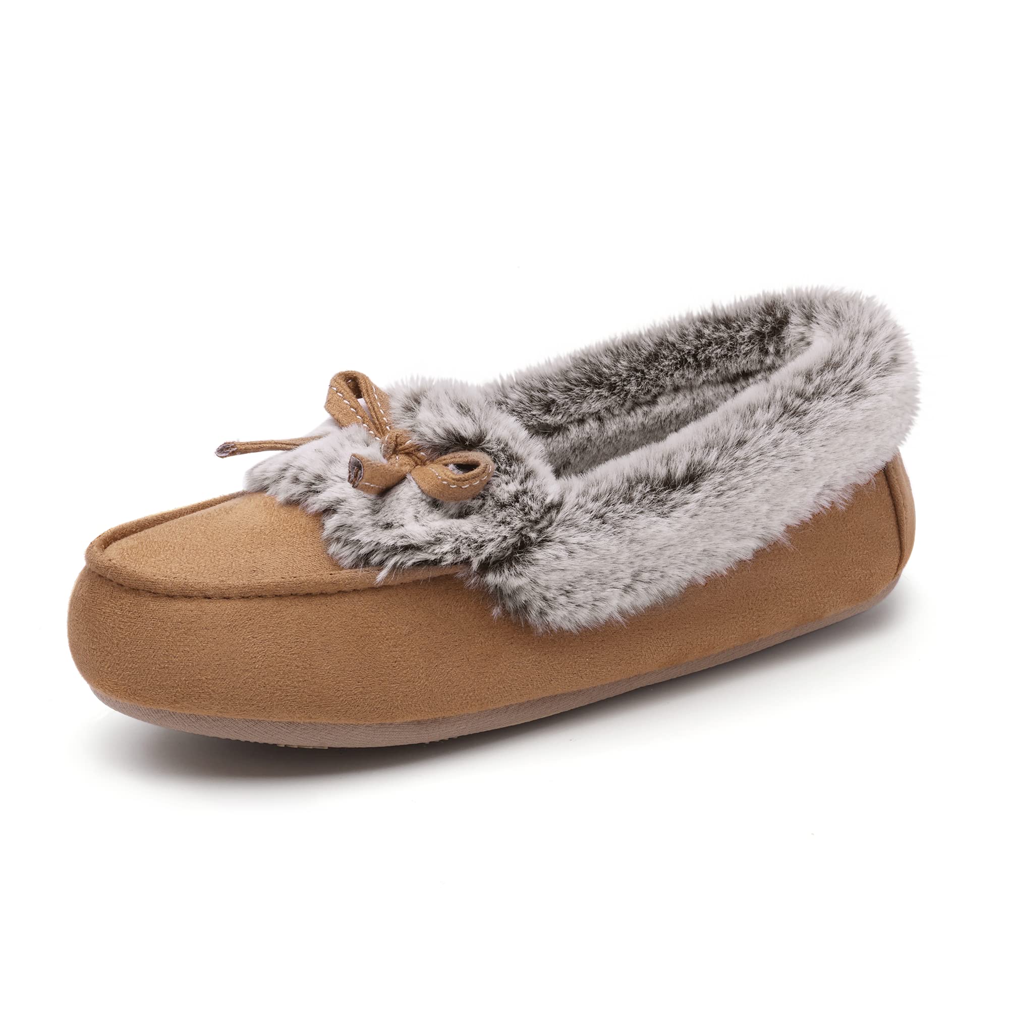 Moccasin Slippers Floopi Floopi Womens Indoor/Outdoor Faux Fur
