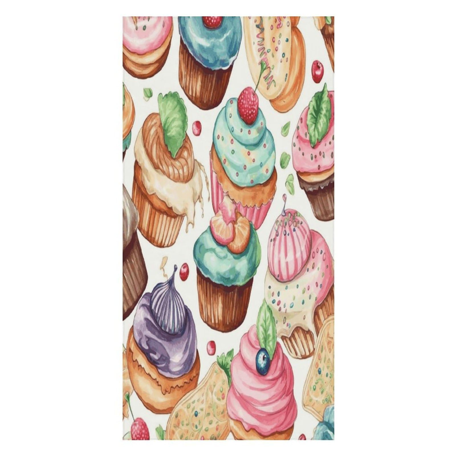 JTREHY Cupcakes Donuts Muffins Sugar Beach Towel Extremely Soft Oversized Towels Lightweight Sports Absorbent Bath Towel Suitable 160"x80" for Swimming Camping Beach