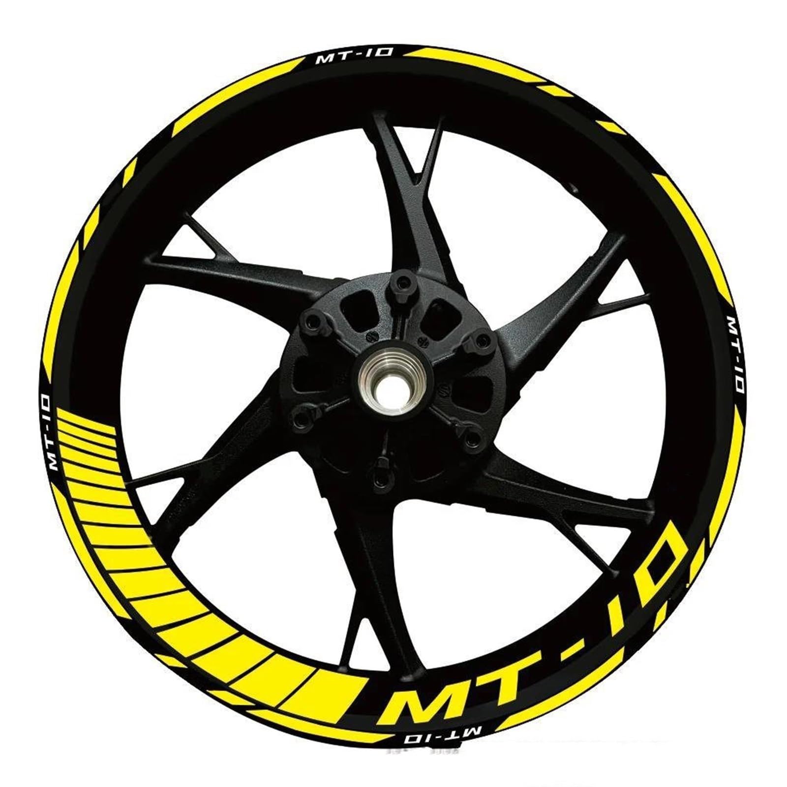 Stickers Motorcycle Wheel Stickers Night Reflective Decorative Rim for Yamaha MT10 MT-10(Style 5)