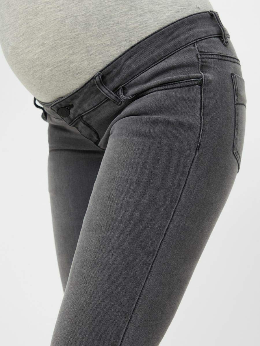 MAMALICIOUS Women's Mllola Slim Grey Jeans A. Noos Maternity Trousers