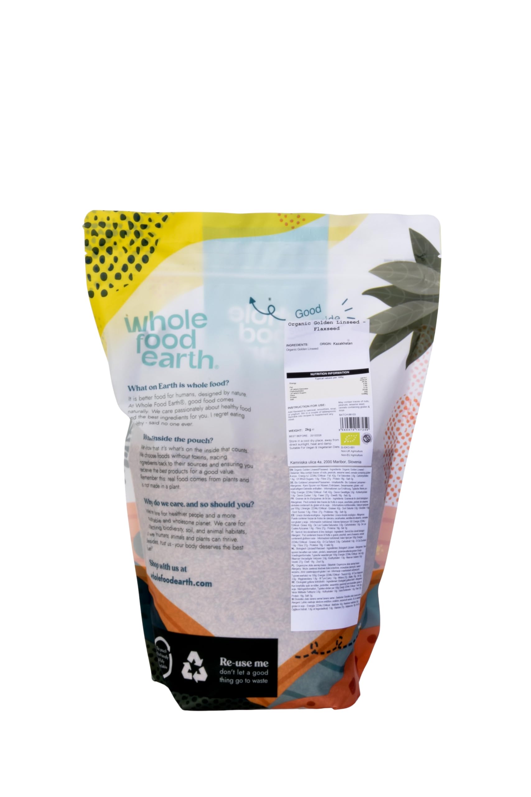 Organic Golden Linseed - Flaxseed - 2kg