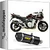 arrow 71822AKN  71372MI exhaust homologated race-tech aluminium schwarz black aluminium carby end cap compatible with suzuki gsf 1250 bandit s 2016 mototopgun