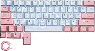 Tomuku Keycaps,61 PBT Keycaps Backlight for Cherry MX RGB Mechanical Keyboard 60% gaming keyboard,suit for GH60/Gk61/RK61 keyboard OME profile ANSI keycaps（KEYBOARD is Not for SALE）