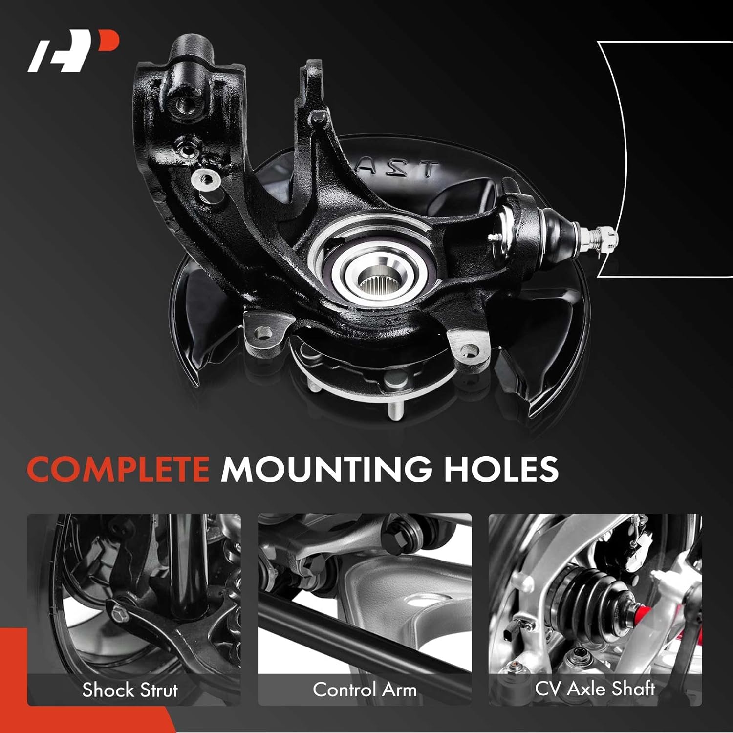 A-Premium Front Right Steering Knuckle & Wheel Bearing Hub Assembly Compatible with Honda Accord 2013 2014 2015 2016 2017, 3.5L, Passenger Side