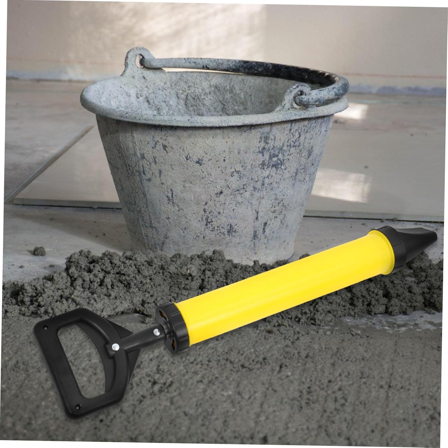 ORFOFE Manual Caulking Gun with Stainless Steel Grouting Sprayer 1 Set Pointing Applicator for Cement Mortar and Grout Heavy Duty Construction Tool with Plastic Nozzles