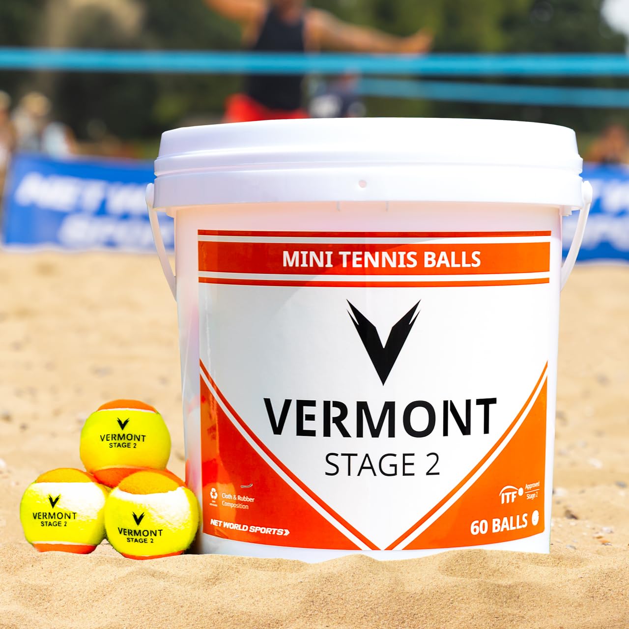 Vermont Beach Tennis Balls [ITF Approved] | Tennis Balls Pack of 3, 12, or 60 (12 Balls)