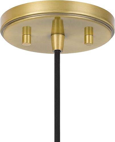 Miniatura 5 de Hive - Lámpara de cristal dorado con acabado de latón vintage, 11 x 11 x 15 pulgadas, colgante pequeño (AMZ80005-010)