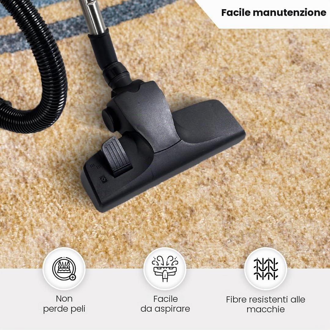 Livabliss Barbara Moderno Rectangle Tappeto | Grigio chiaro, Crema, Marrone | 120x170cm | Soggiorno e Camera da Letto | Tessuto a Macchina Poliestere