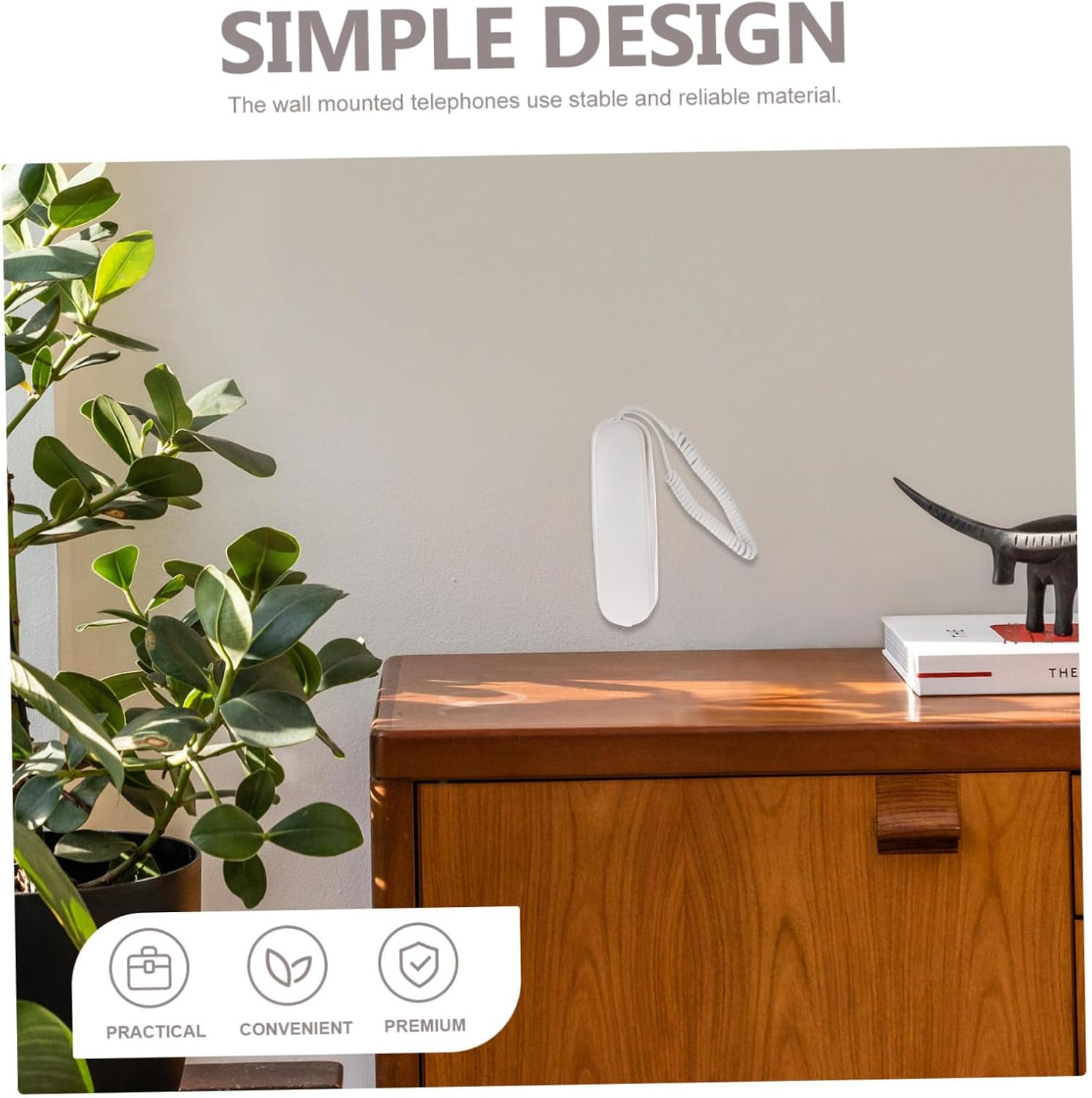 Classic Wall Telephone Easy-to-use Interface Sturdy Perfect for Home Office