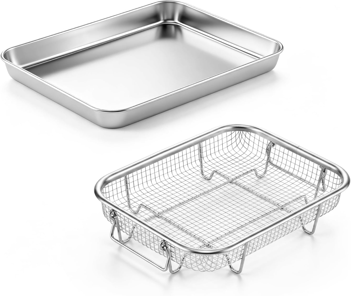 Onader Air Fryer Basket for Oven and Stainless Steel Sheet Pan, 10⅜ x 8⅛ In