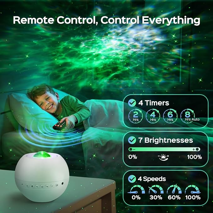 Proyector Galaxy One Fire 360 Luces LED con Bluetooth miniatura 5