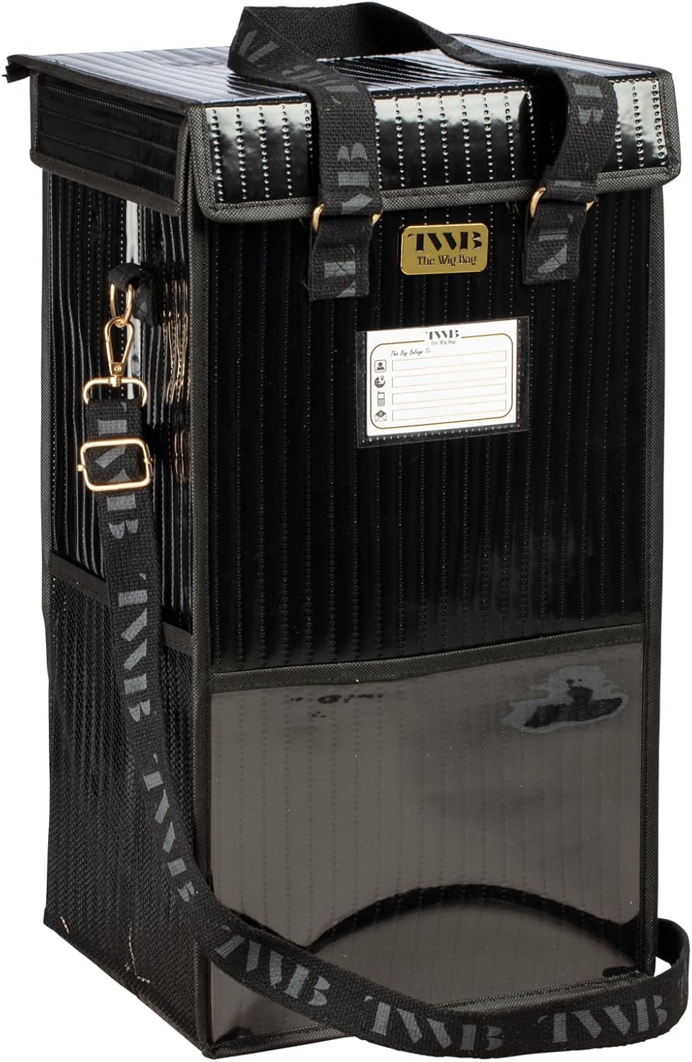 The Wig Bag - Carry Travel Case Folds Flat - Protects Your Wig (Large - 20" Tall, Black)