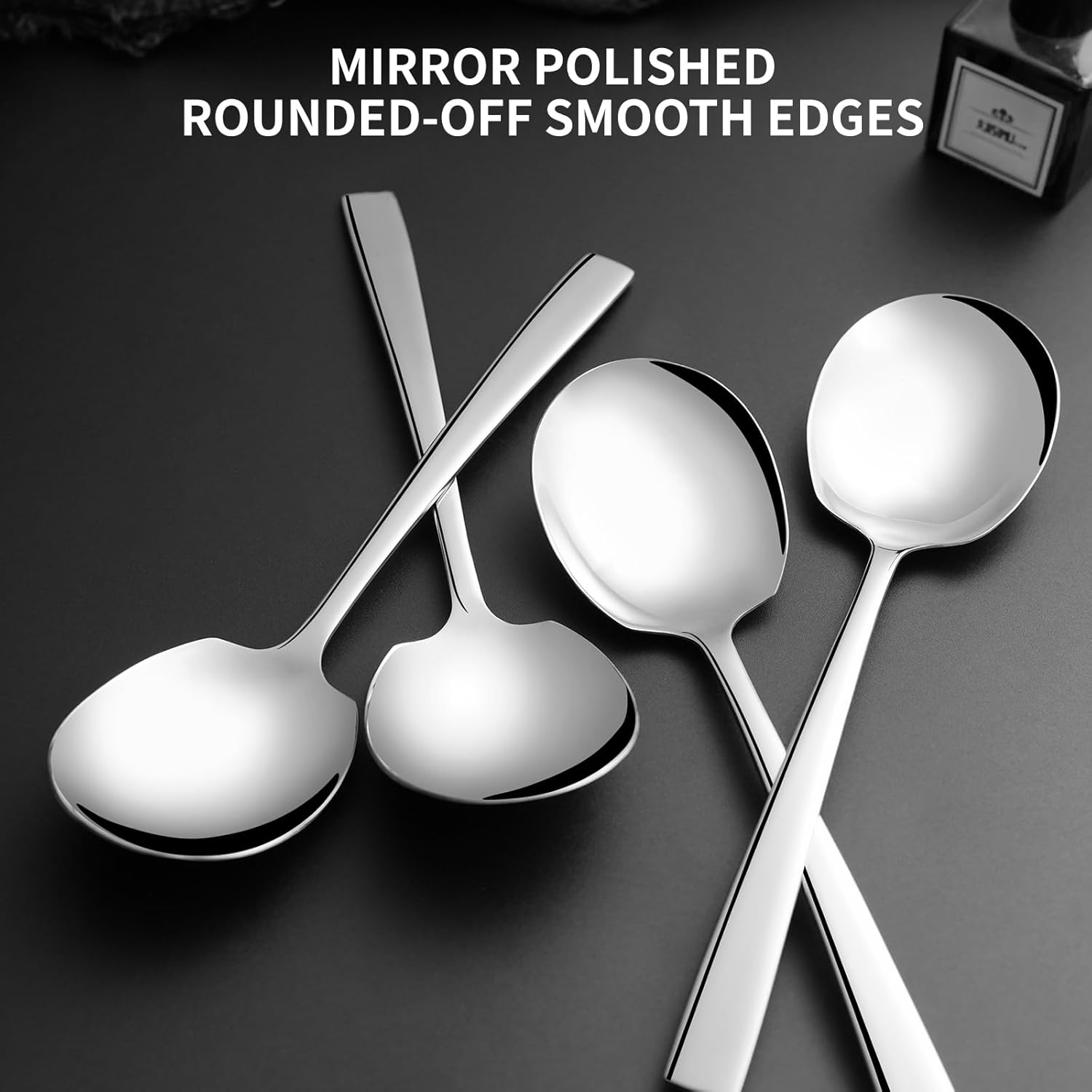 8 Piece Serving Spoons Set, 9.2-Inch Includes 8 Large Spoons image 2