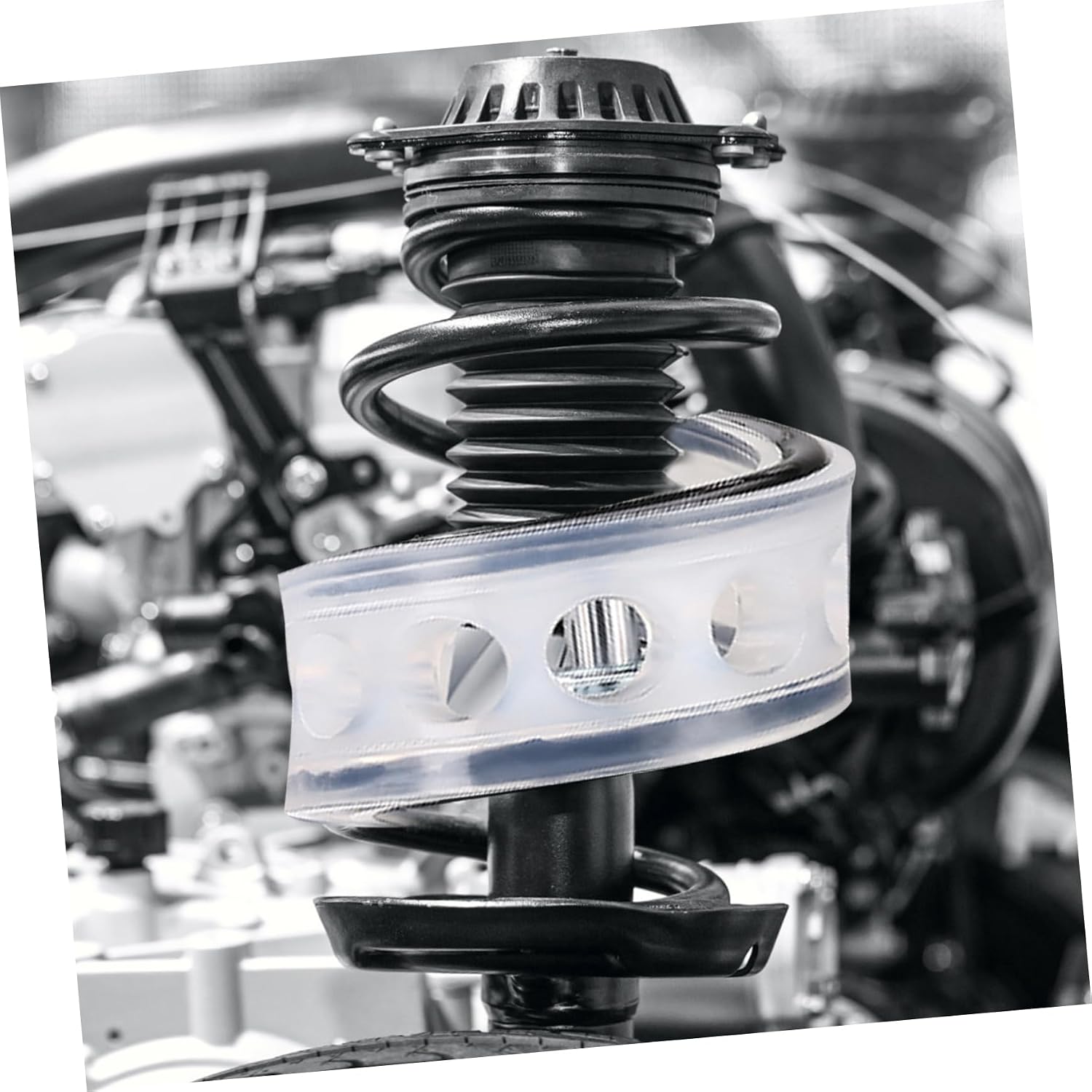 Ciieeo 1pc Transparent Car Spring Bumper Rubber Buffer for Enhanced Vehicle Stability and Comfort Shock Absorption Tool for Improved Ride Quality