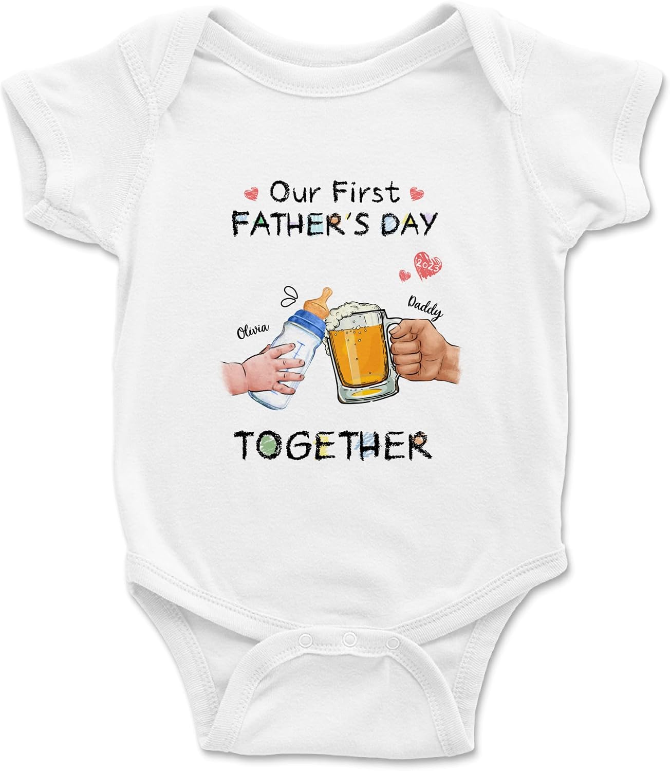 Gossby Custom Baby Onesie - Personalized Baby Boy, Girl Bodysuit - Gift For Her, Him - Newborn Baby Girl, Boy Gifts