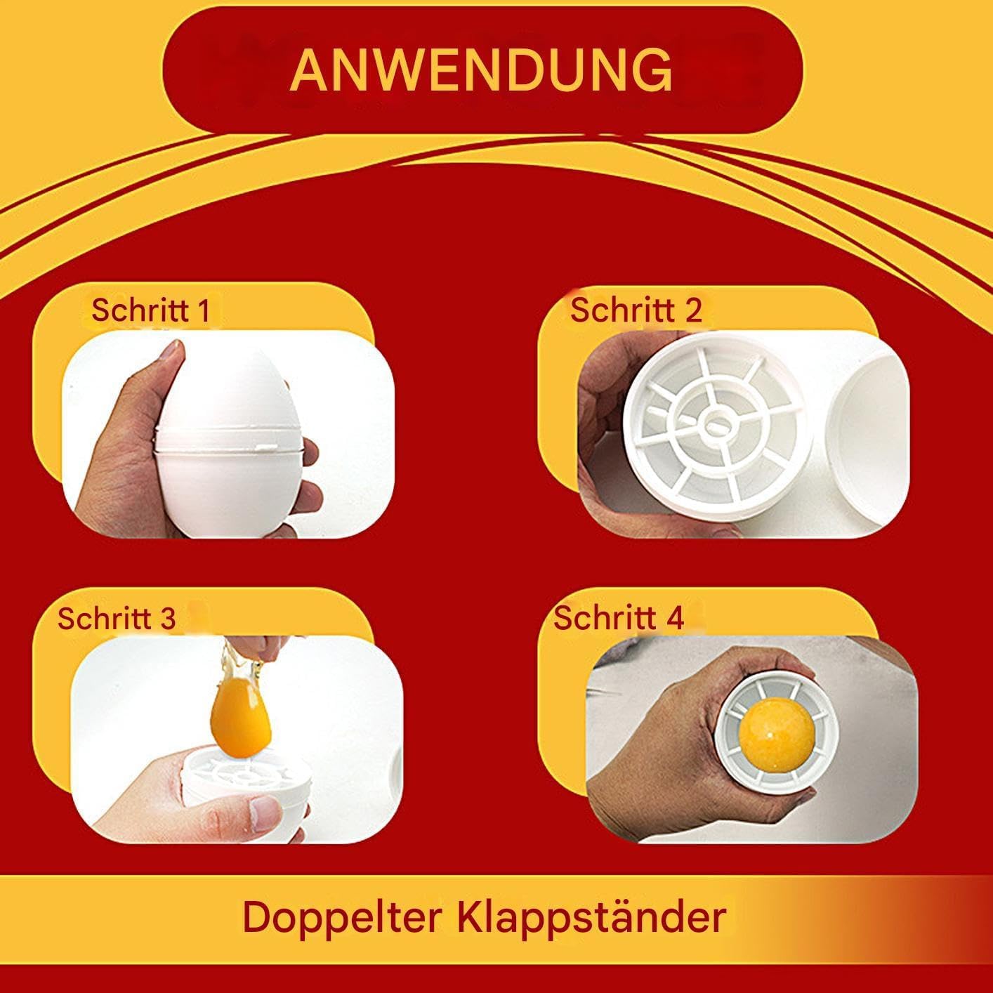 Egg White Separator - Yolk Protein Separation Aid Simple Kitchen Tool for Baking and Cooking for Households