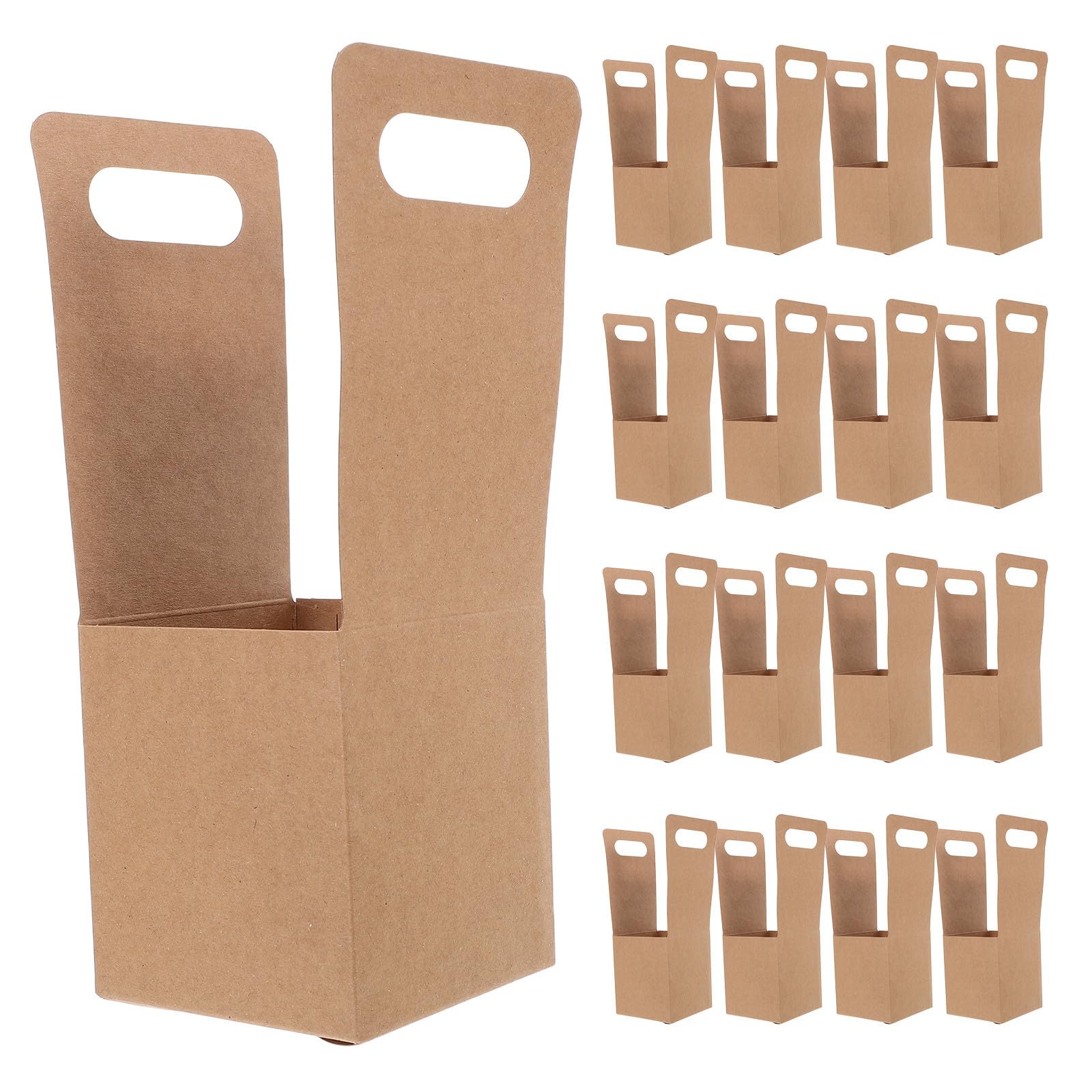 Porte-boissons jetable carton kraft avec poignée haute résistance 30 gobelets