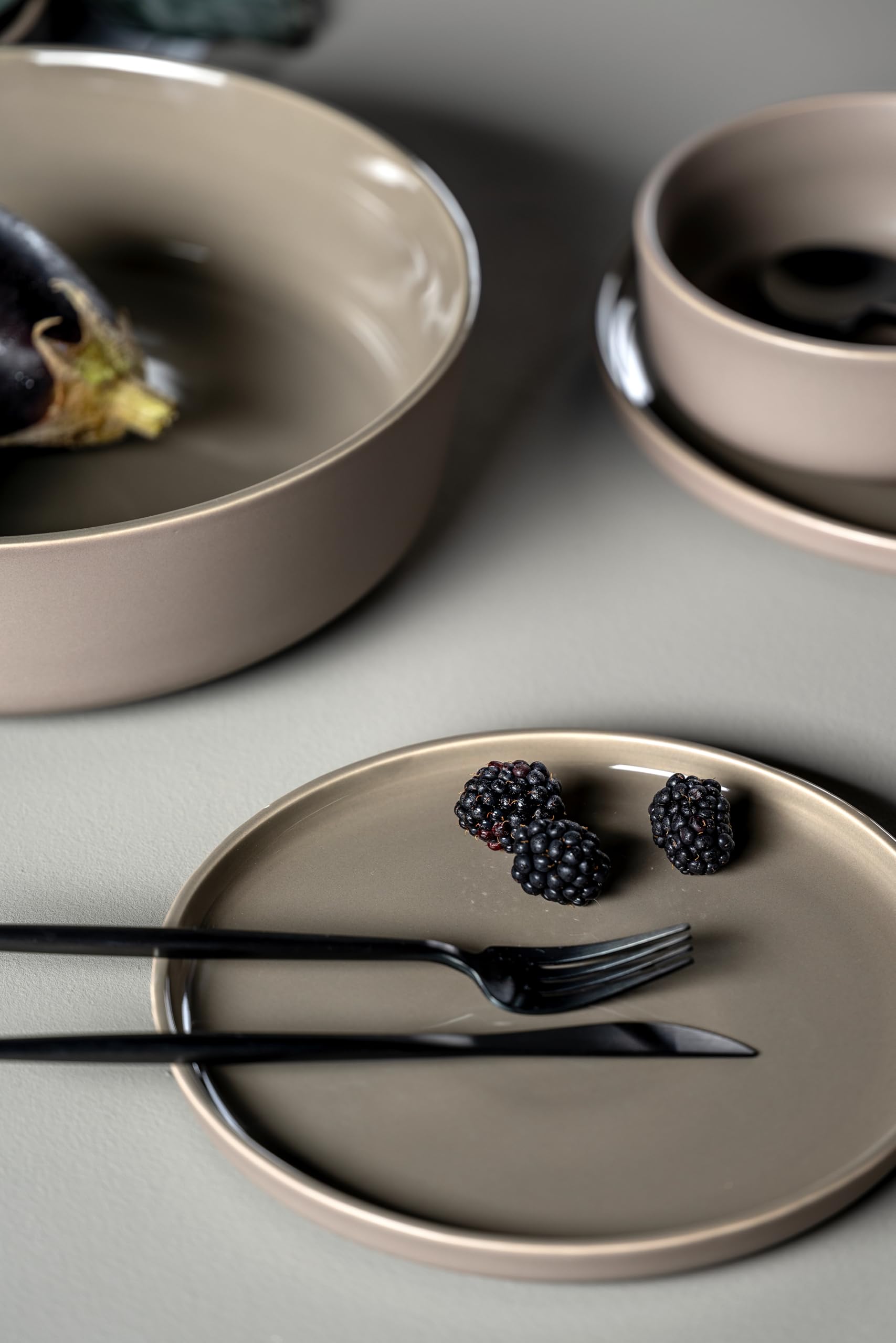 LEONARDO HOME Speiseteller ROMA 6er Set • 19,7 cm • Mikrowellen- & Spülmaschinengeeignet • stapelbar • Keramik Geschirr für 6 Personen • Steingut-Teller, leicht matte Oberfläche • creme • 027260