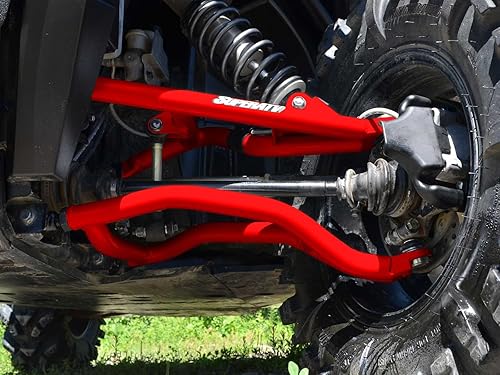 Miniatura 4 de SuperATV Brazos A de alta holgura de alta resistencia de 1.5 pulgadas para Polaris RZR S 10002019-2020 S4 1000 - Rojo