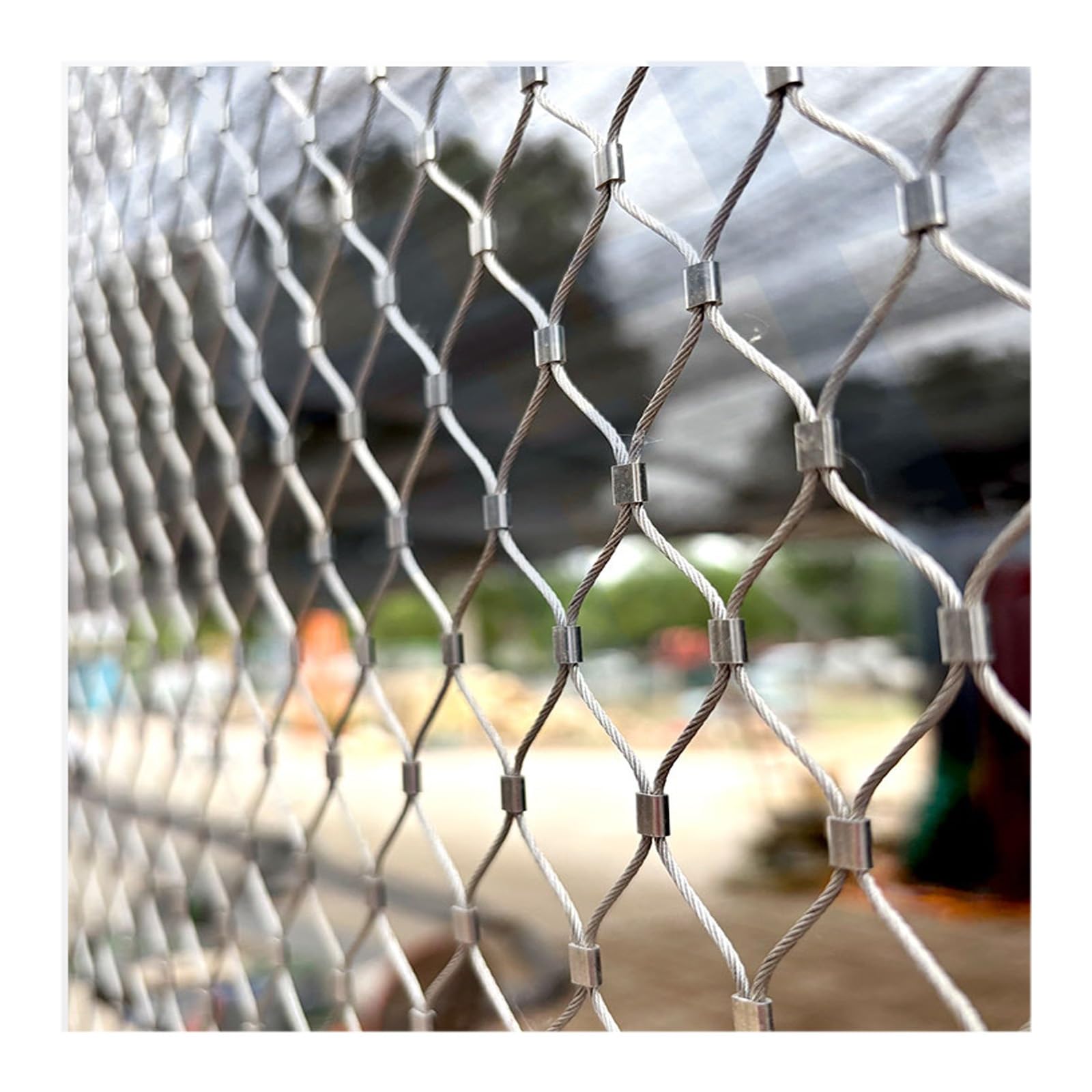 SDGBCXD stainless steel rope mesh, All-Weather Applicable, Multi-Strand Braiding, Strong Toughness, Flexible Use(1 * 1.5m/3.2 * 4.9ft)