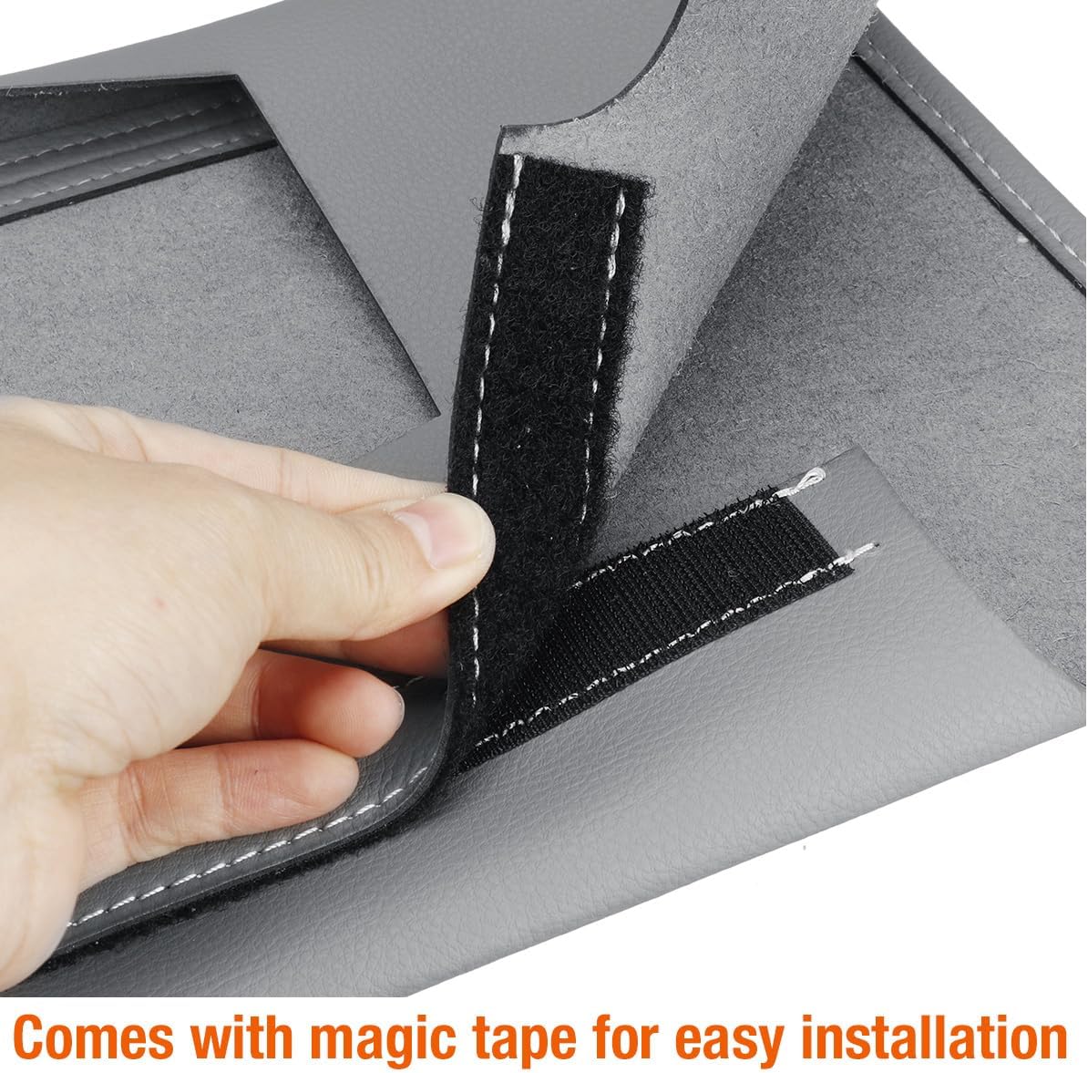 Sun Visor Replacement, Compatible with Chevy Tahoe Suburban Yukon '95-'99, Gray Microfiber Leather, Left & Right