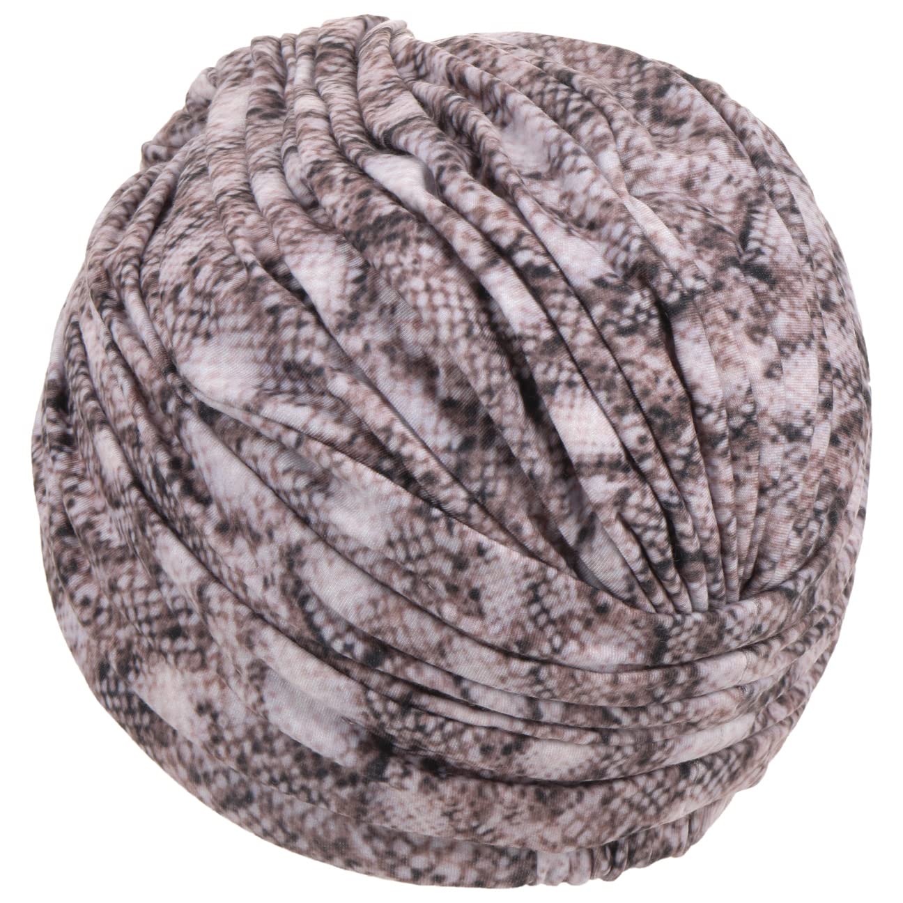 LIERYS Turbante Snake Print Donna - Made in The EU Cotone Fazzoletto da Testa con Fodera Estate Primavera/Estate