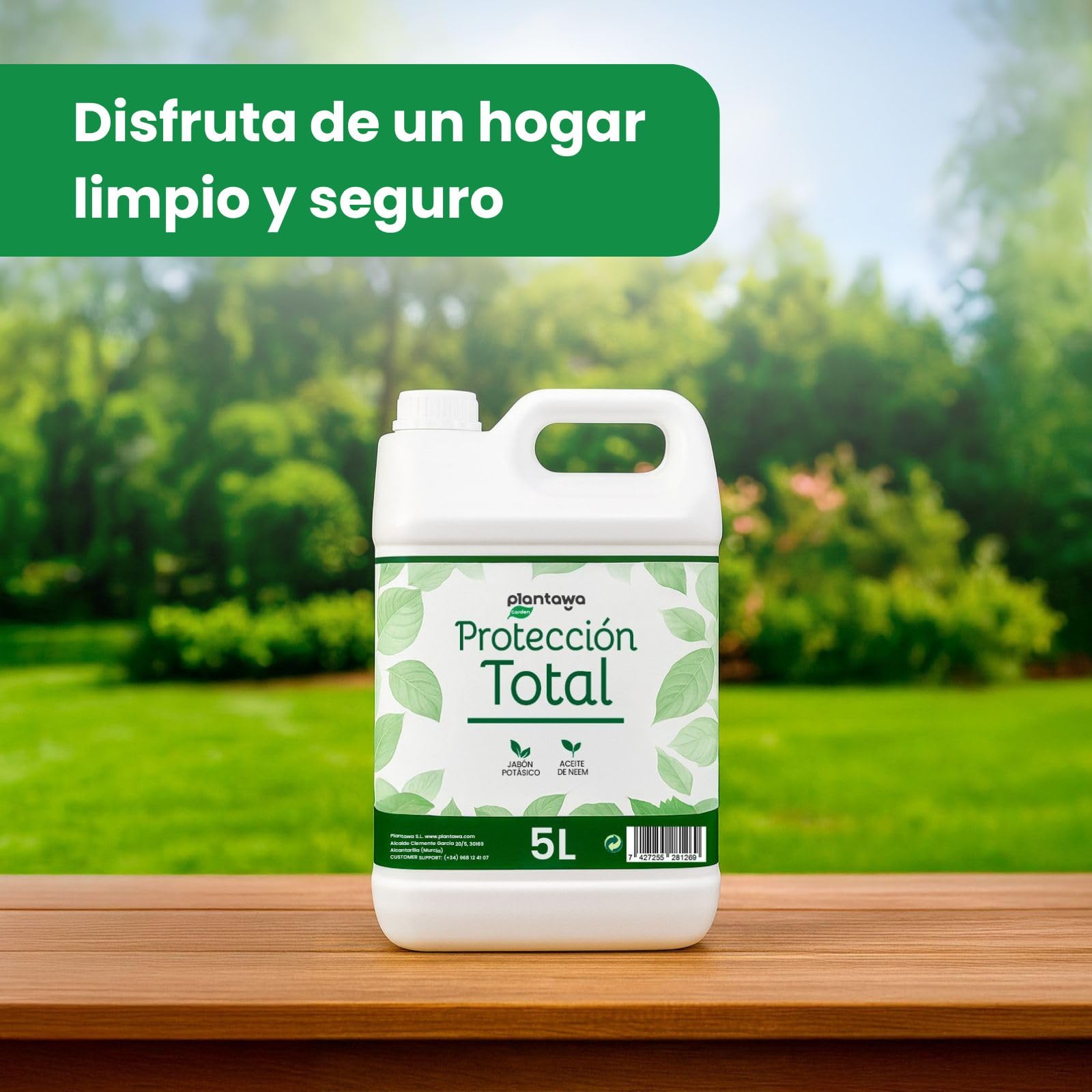 PLANTAWA Protección Total 5L | jabon potasico con aceite de neem | Solución Integral | Aplicación Sencilla y Versátil | Máxima Eficacia | Uso en Interiores y Exteriores