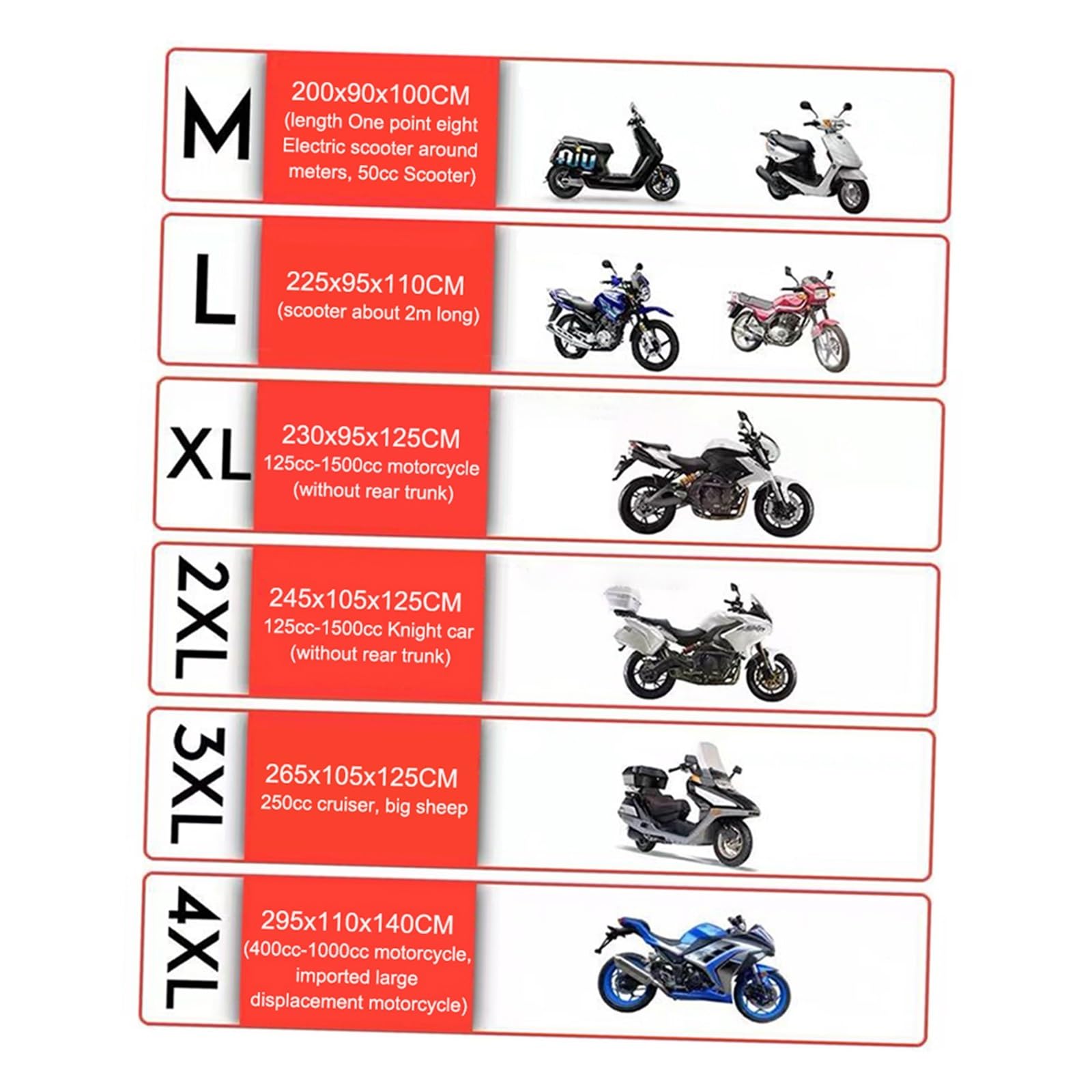 Cubierta Motocicleta Protectora Funda Universal para Motocicleta, Accesorios De Protección para Exteriores Impermeables para Todas Estaciones (M-XXXXL), Fundas para Motos Tela Oxford 210D