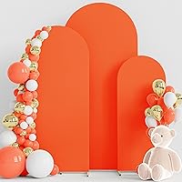 Vista 13 de Wokceer Juego de 3 fundas de arco de boda de elastano ajustadas para arco de boda para parte superior redonda, soporte de arco de Chiara