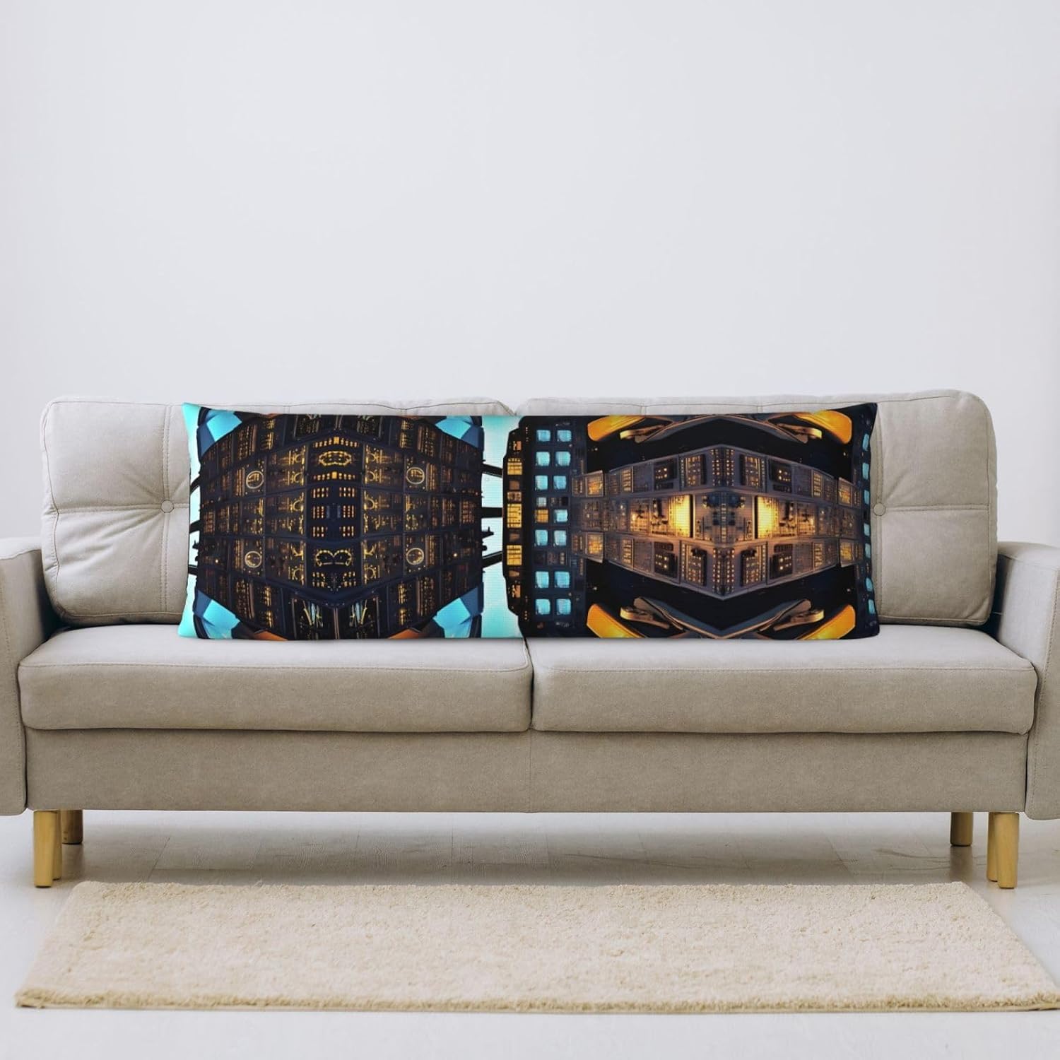 Airplane Cockpit Print Long Body Pillowcase 20x54in,Body Pillow Cover with Zipper,Body Pillow Case,for Home Decor