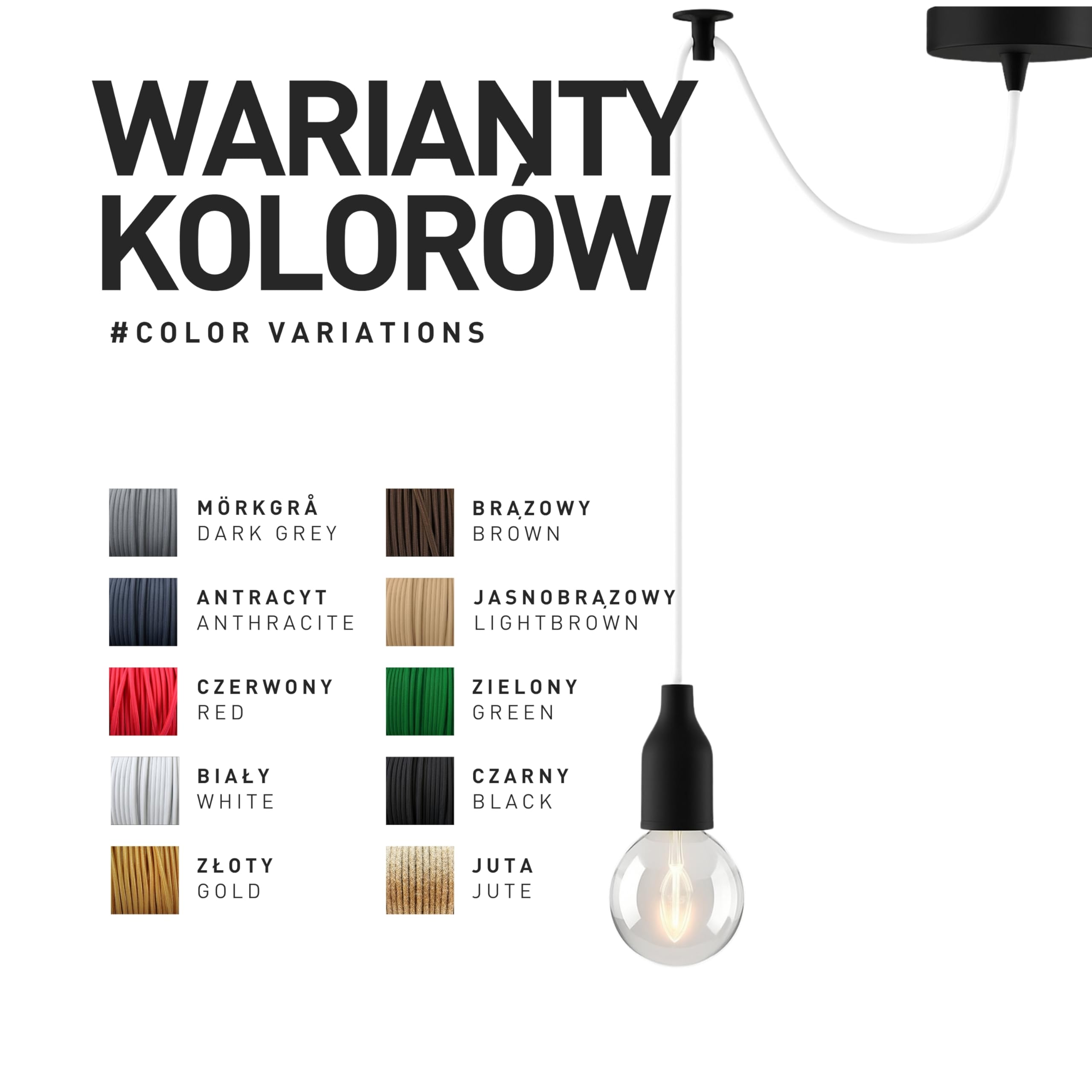 smartect Kabel Skręcony Tekstylny 2 Żyłowy (2x0,75mm²) Antracyt, 50 Metrów | Vintage Kabel w Oplocie Elektryczny, Elektryczny Kabel w Oplocie Tekstylnym do Własnych Projektów DIY