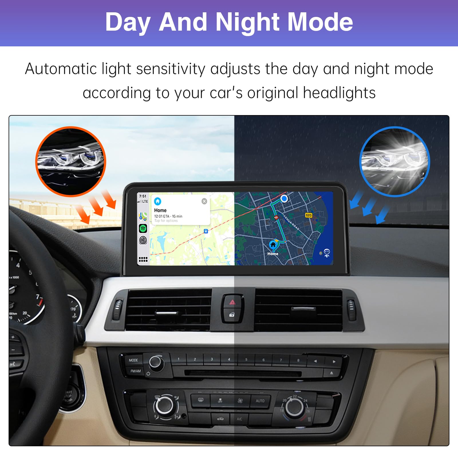 Amazon.com: Road Top 10.25 Inch Touchscreen Wireless CarPlay
