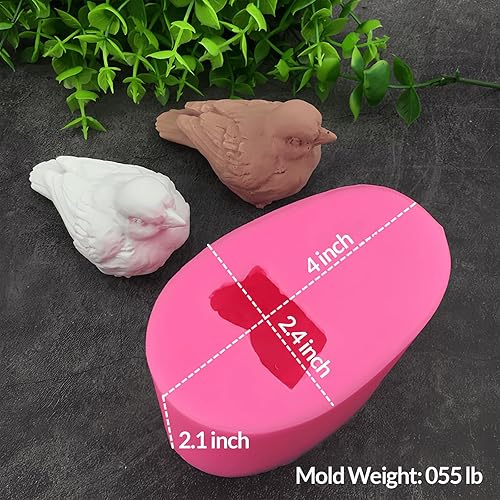 Miniatura 2 de Molde de silicona para pájaros 3D, molde de silicona para hacer jabón, moldes de caramelo de chocolate, decoración de fondant, decoración de resina,