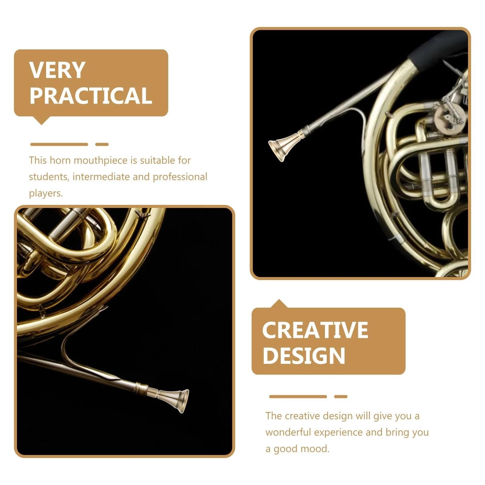 Bocchino Per Corno Francese Tuba Accessori Per Strumenti Musicali Parti di ricambio per corno francese(Gold)