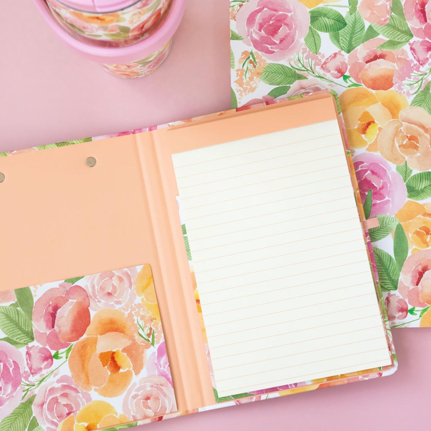 Steel Mill & Co Cute Mini Clipboard Folio with Refillable Lined Notepad and Interior Storage Pocket, Small Padfolio for Work (Full Posey) - Image 7