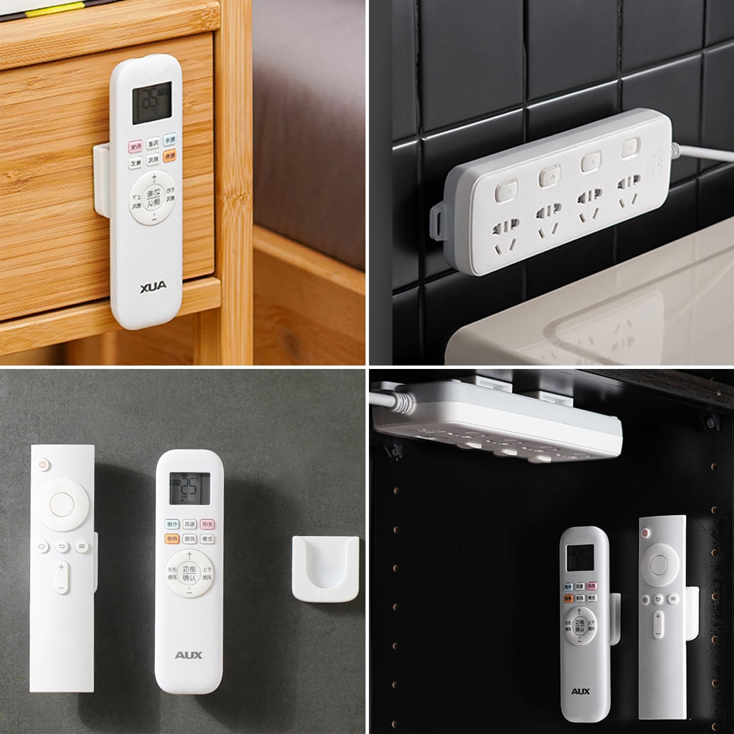 Remote Control Holder Wall Mount Storage Boxes 1 X TV Organiser Rack ...