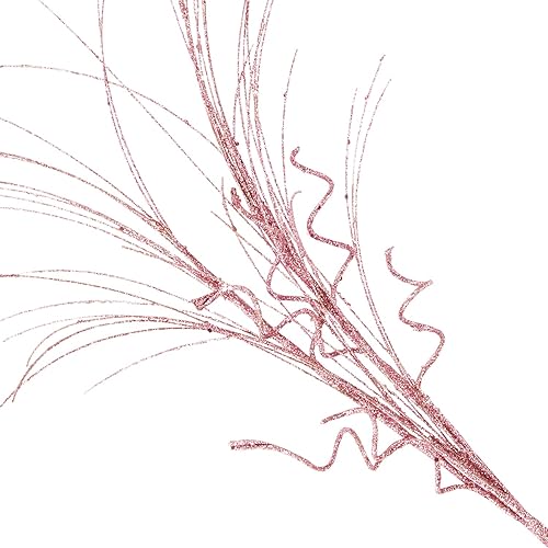 Miniatura 6 de 6 piezas de adornos de ramas de Navidad con purpurina de 21.6 pulgadas, palitos decorativos con purpurina para ramas rizadas, púas para rociadores