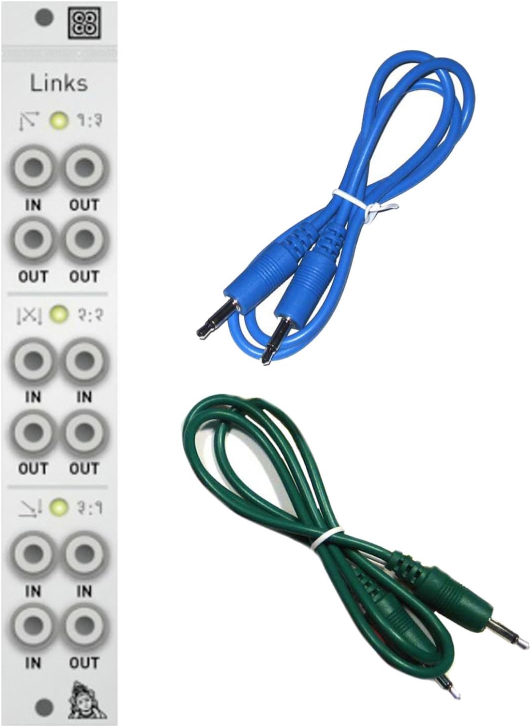 Links Multiples and Mixing Utilities Eurorack Module w/ 2 Ca