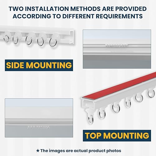 Miniatura 8 de AJAZZ - Cortinas 100% opacas para puertas correderas, puertas de acordeón, cortina magnética para dormitorio, sala de estar, riel incluido (1 panel,