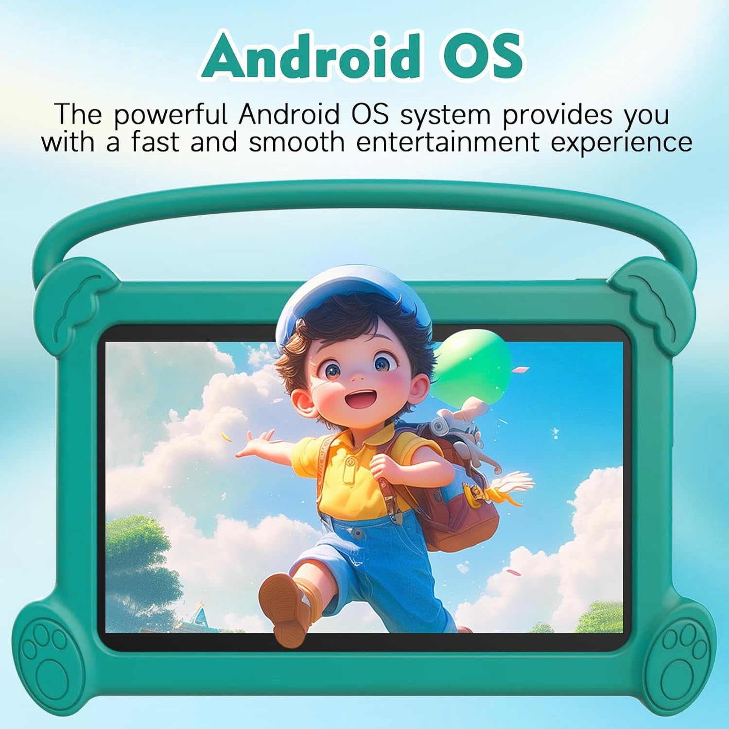 Tablet per bambini da 7 pollici 3-9 per bambini, 32 GB ROM con custodia antiurto, software Android per bambini installato Netflix, YoutTube, app aiwawa, controllo genitori, doppia fotocamera