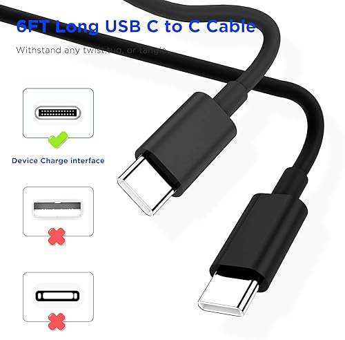 Miniatura 2 de Cargador para iPhone 17, 16, 15, carga rápida, paquete de 20 W, Apple iPad, USB C, bloque Chrager de pared con cable USB C a C de 6 pies para iPhone