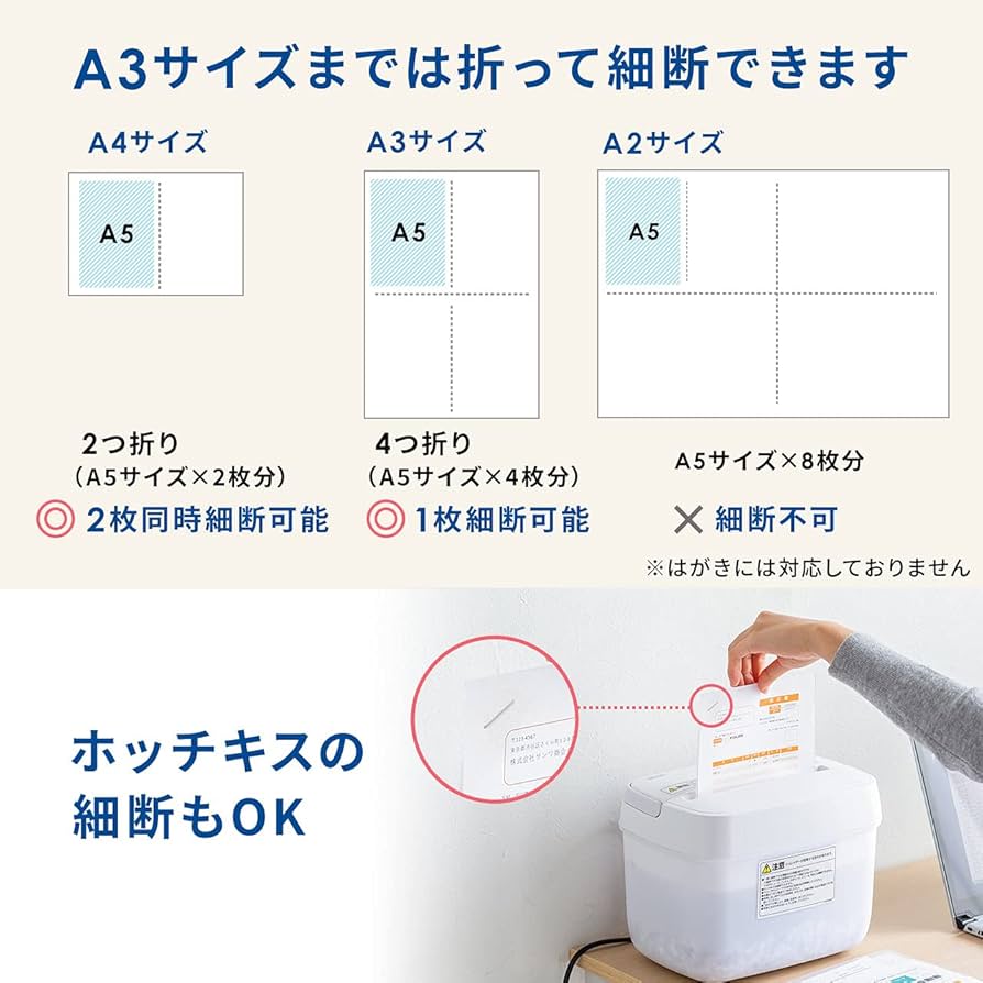 Amazon.co.jp: サンワダイレクト 卓上 シュレッダー 家庭用 電動