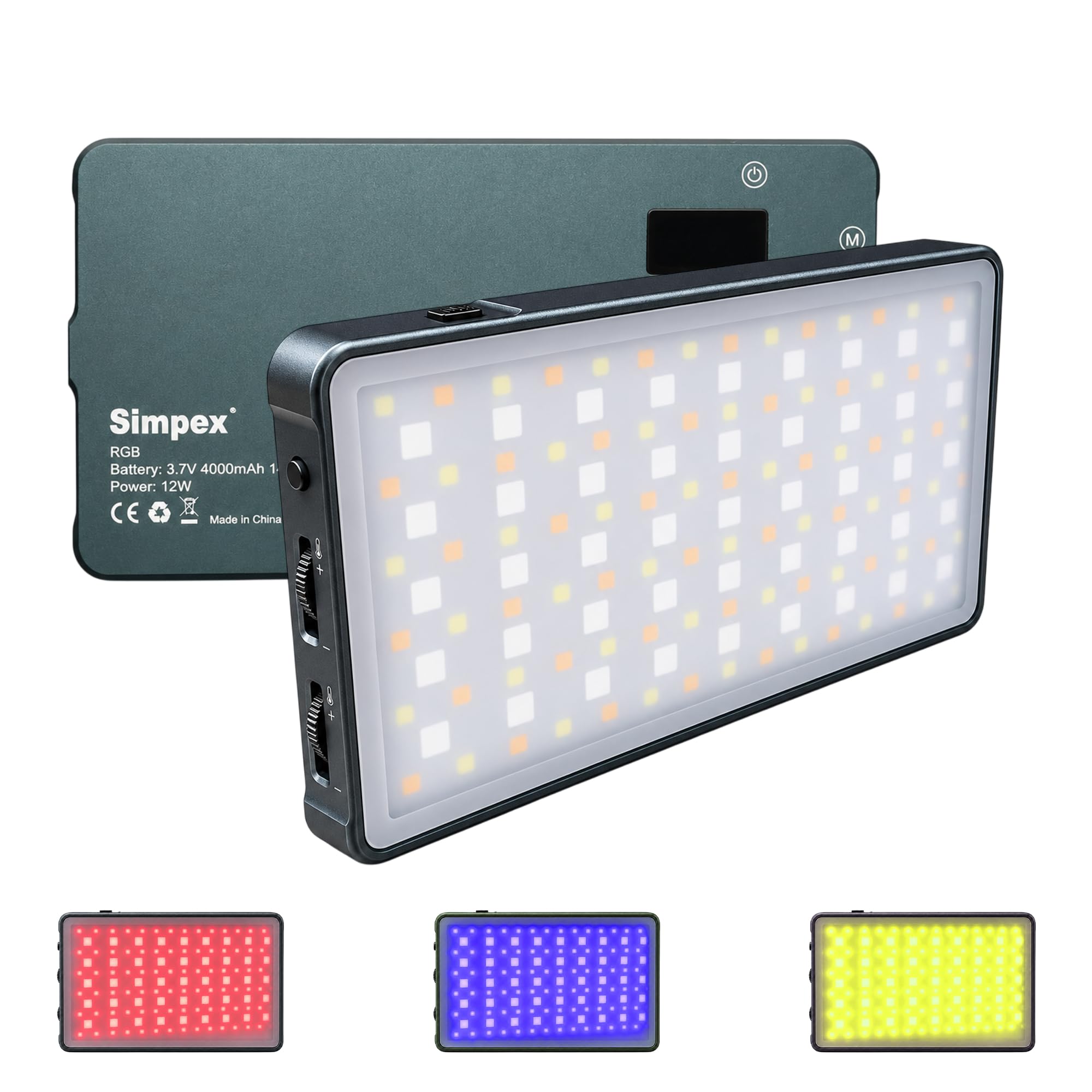 Simpex RGB Pocket LED Light with Built in 4000MAh Rechargeable Battery-picture-10