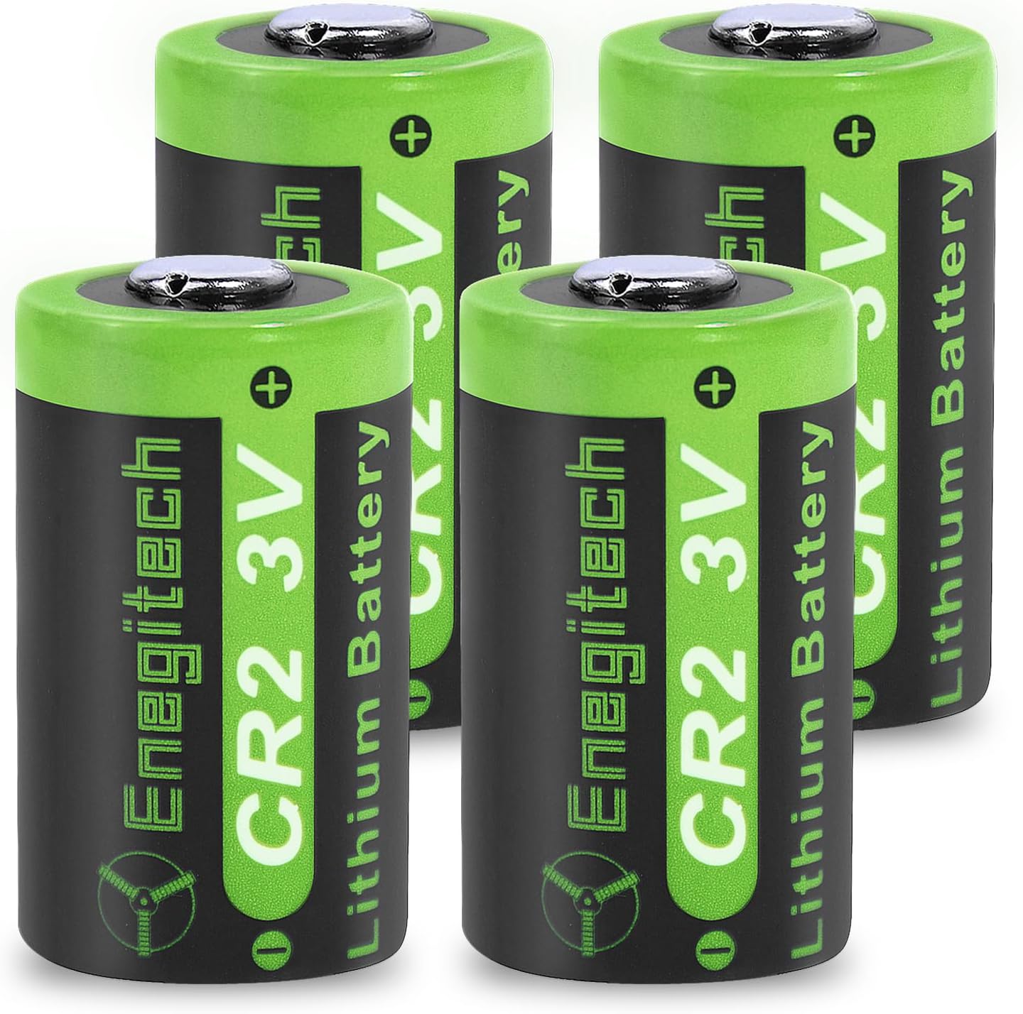 EnegitechCR2 3V Lithium Battery, 3 Volt DLCR2 Disposable Batteries for Golf Rangefinder, Baby Monitor, Funifilm, Instax, Alarm System, Flashlight, Non-Rechargeable, Pack of 4