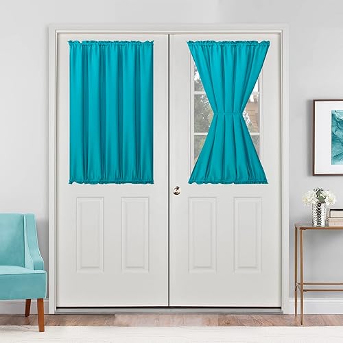 Miniatura 135 de Hiasan Cortinas para ventana de puerta delantera, bolsillo para barra, cortina de privacidad semitransparente para puerta francesa, 1 panel