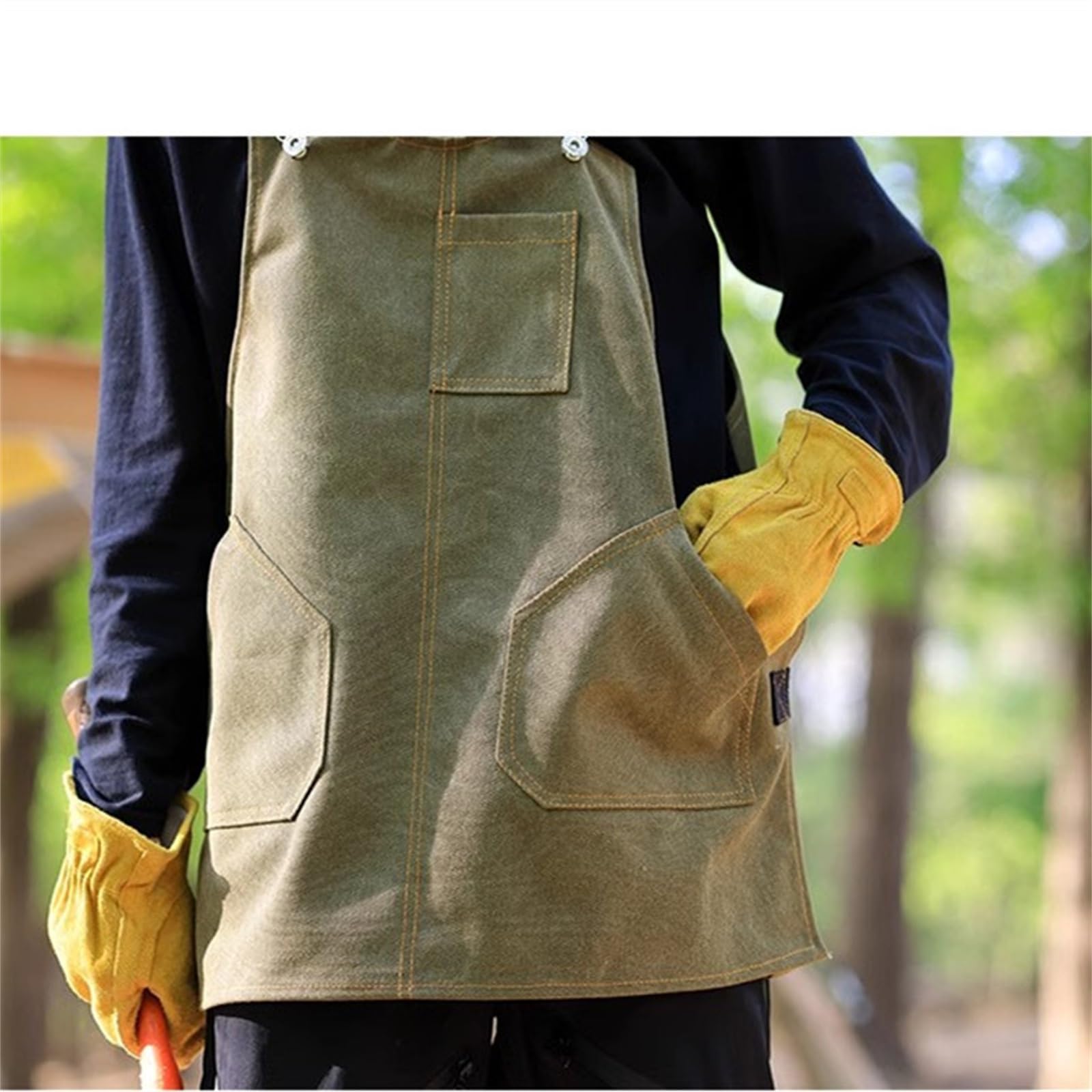 Holzschürze, Werkzeugschürze, Werkzeuge Schürze Outdoor Arbeit Schürze Verdickt Wasserdicht Tragen Gartenarbeit Zimmerei Picknick Schürze for Männer Frauen