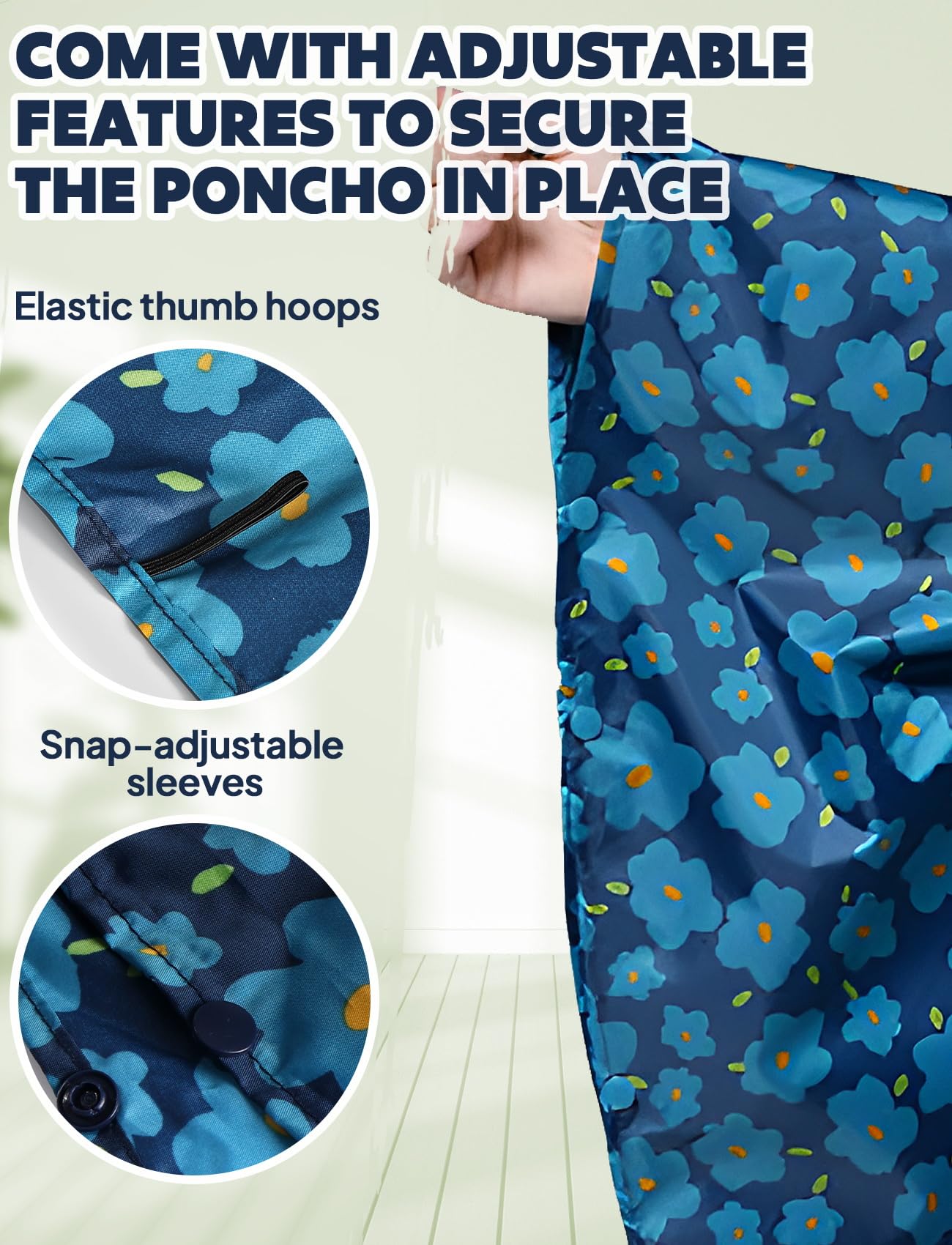 ANYOO Léger Imperméable Respirant Ripstop Poncho avec Capuchon pour Les activités de Plein air