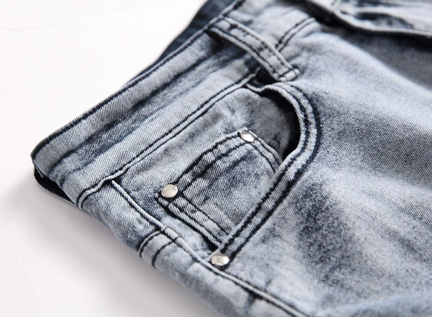 Men's Skinny Fit Ripped Destroyed Fashion Comfy Stretch Jeans Pants