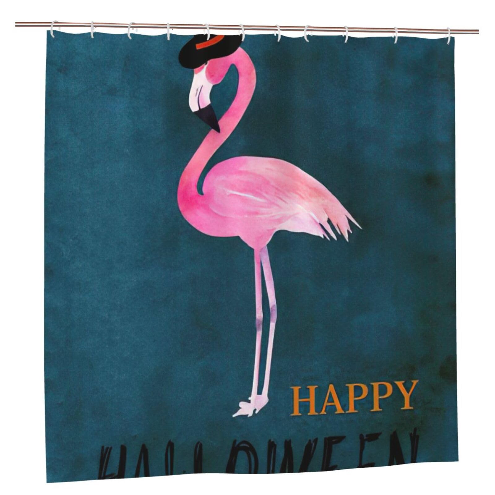 Rideau de douche flamant rose anti moisissure pour stopper les fuites d'eau