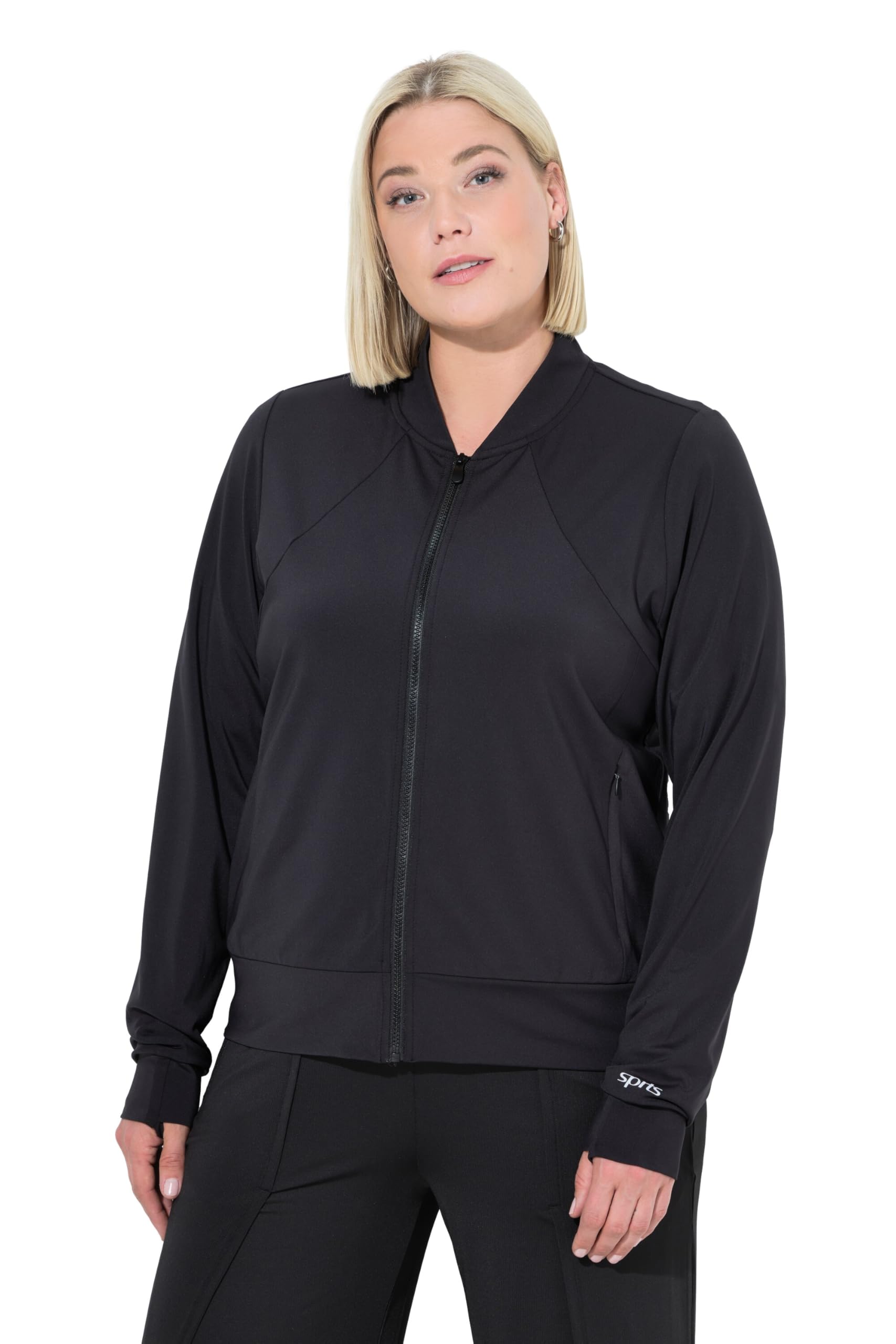 Ulla Popken Damen Sweatjacke Comfy Cool Stretch Sweatshirt